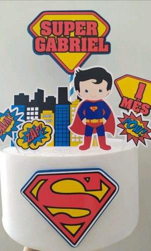 Arquivo topo de bolo Super homem