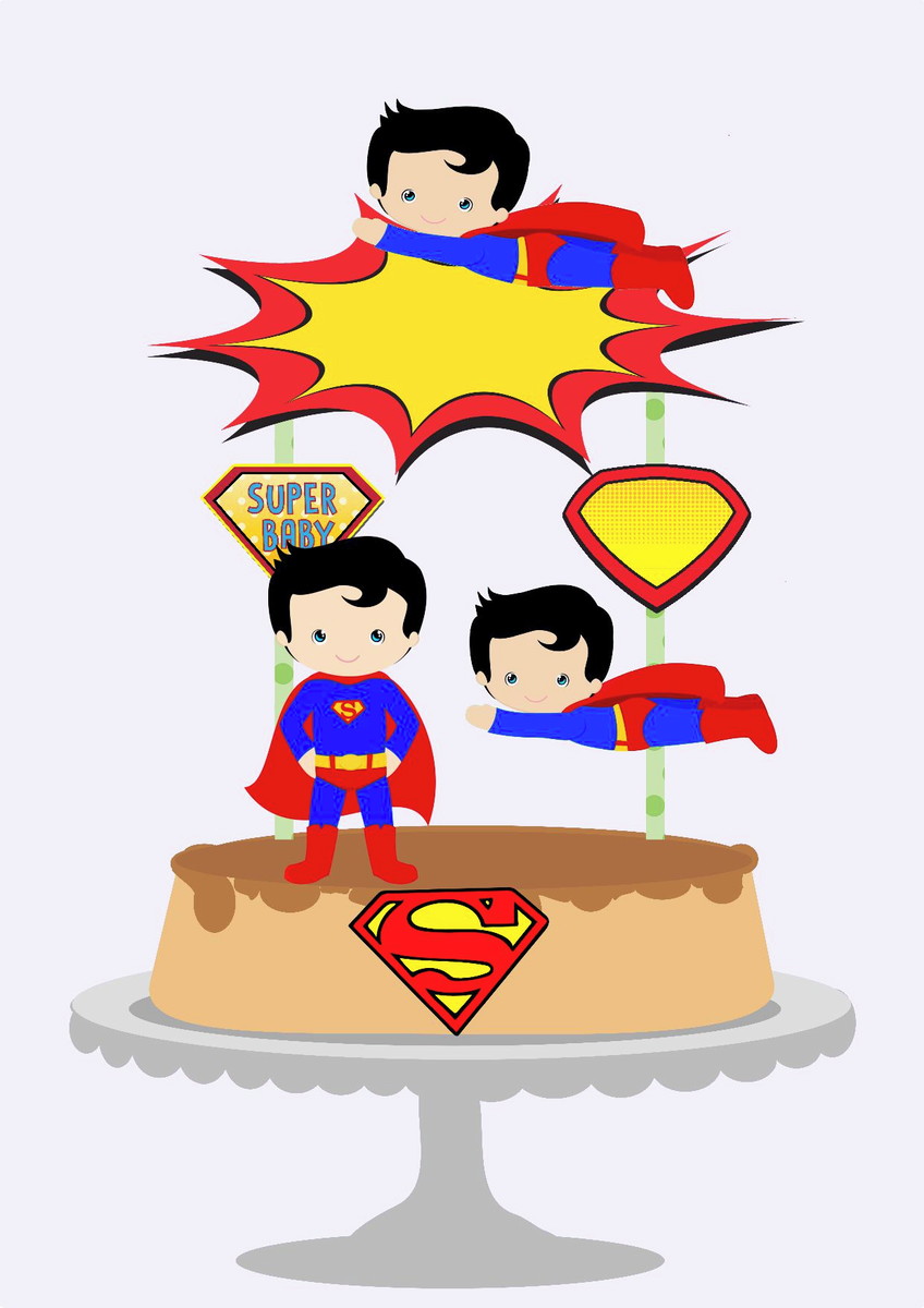 Arquivo topo de bolo super homem