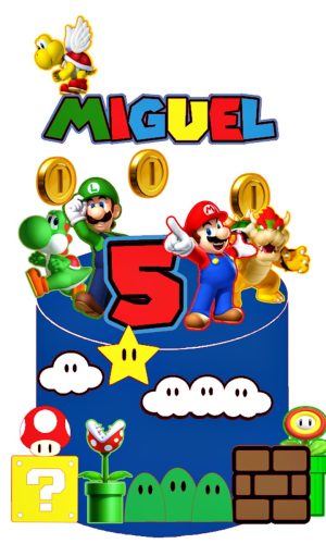 Arquivo de Corte - Topo de Bolo Super Mario