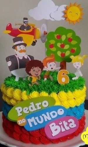 Arquivo Topo de Bolo Tema Mundo Bita