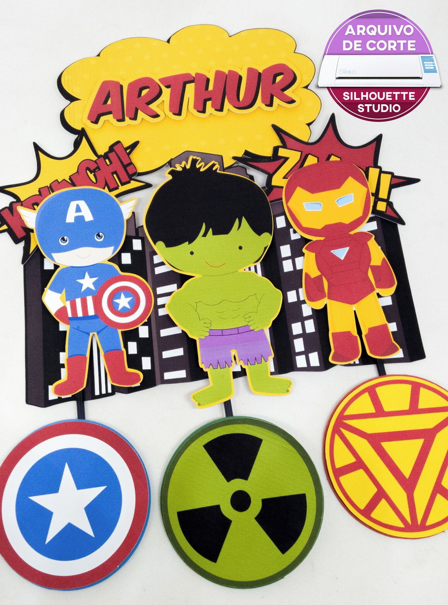 Arquivo Topo de Bolo - Vingadores Cute