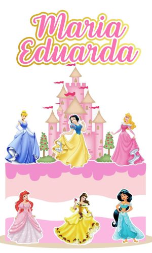 Arquivo Topo de Bolo Princesas Simples