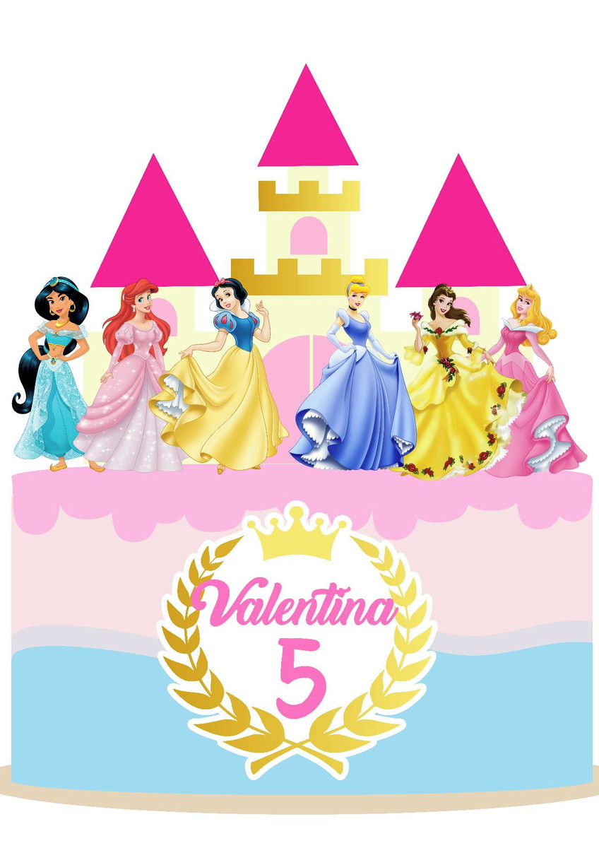 Arquivo topo de bolo princesas