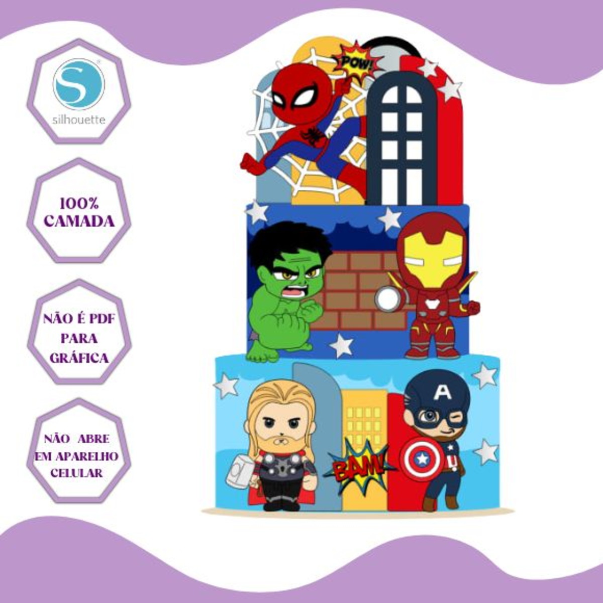 Arquivo Topo Vingadores Cute Novo