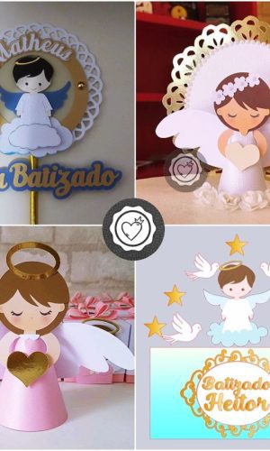 Arquivos de Corte Topos de Bolo Anjinhos