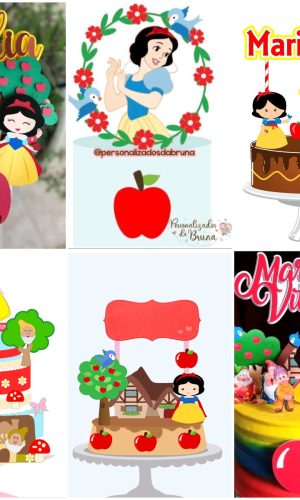 Arquivos de Corte Topo de Bolo Branca de Neve
