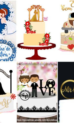 ARQUIVOS DE CORTE TOPO DE BOLO casamento