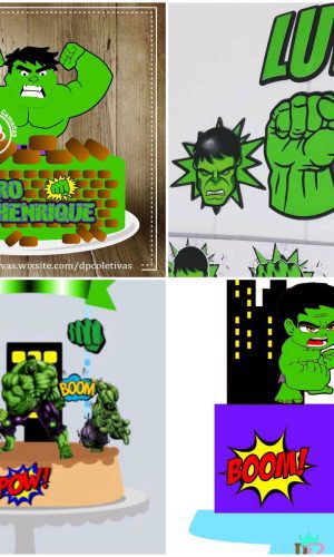 ARQUIVOS DE CORTE TOPO DE BOLO hulk