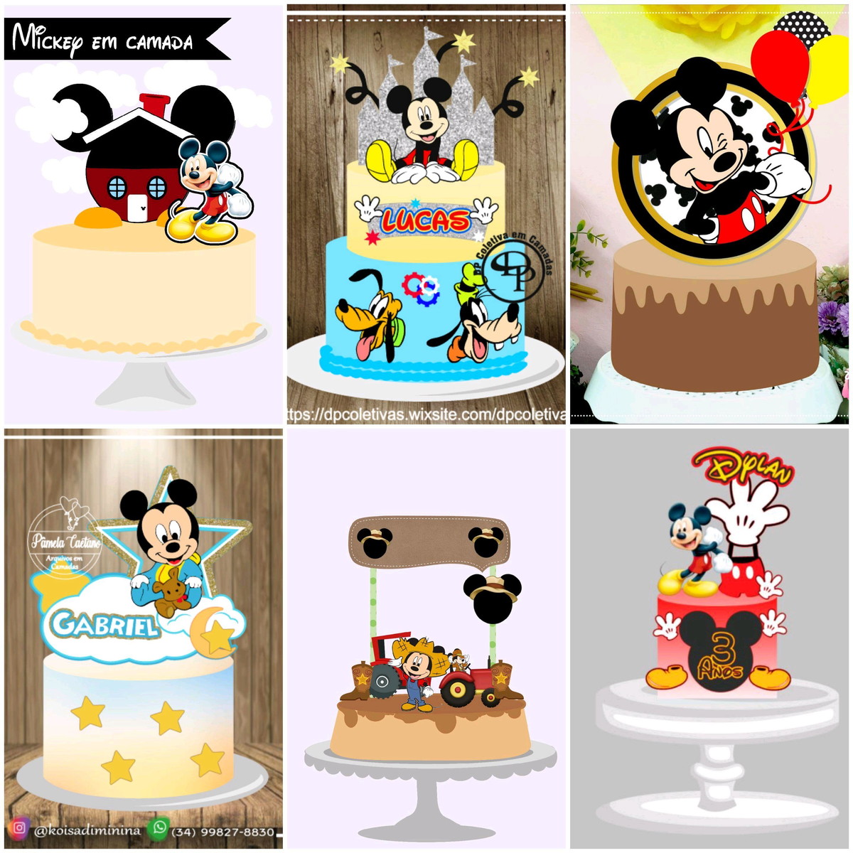 ARQUIVOS DE CORTE TOPO DE BOLO Mickey - Imagem 3