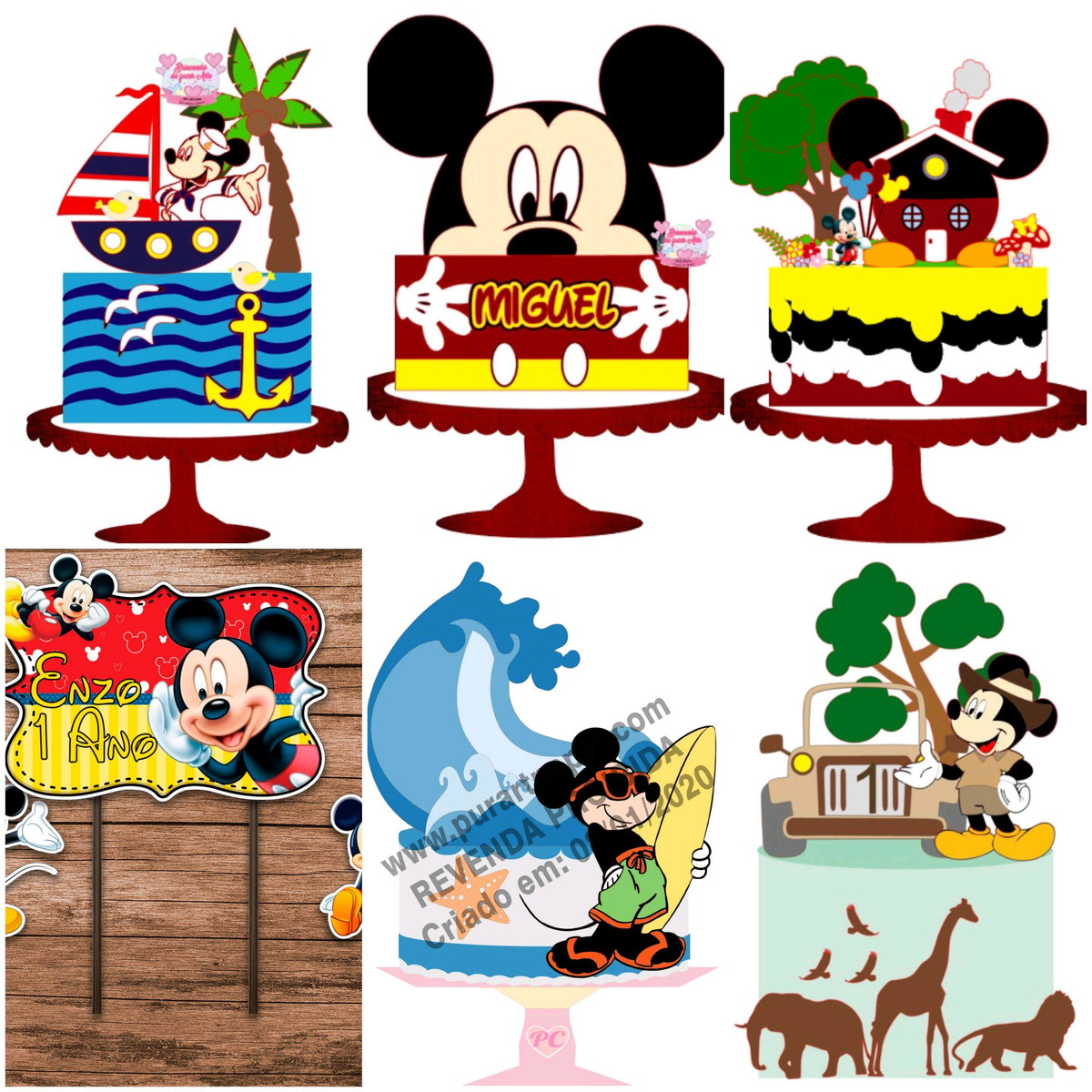 ARQUIVOS DE CORTE TOPO DE BOLO Mickey - Imagem 2