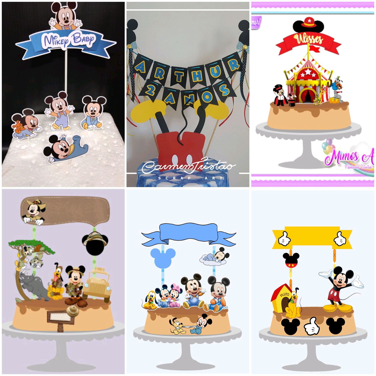 ARQUIVOS DE CORTE TOPO DE BOLO Mickey - Imagem 4