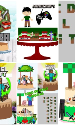 ARQUIVOS DE CORTE TOPO DE BOLO Minecraft