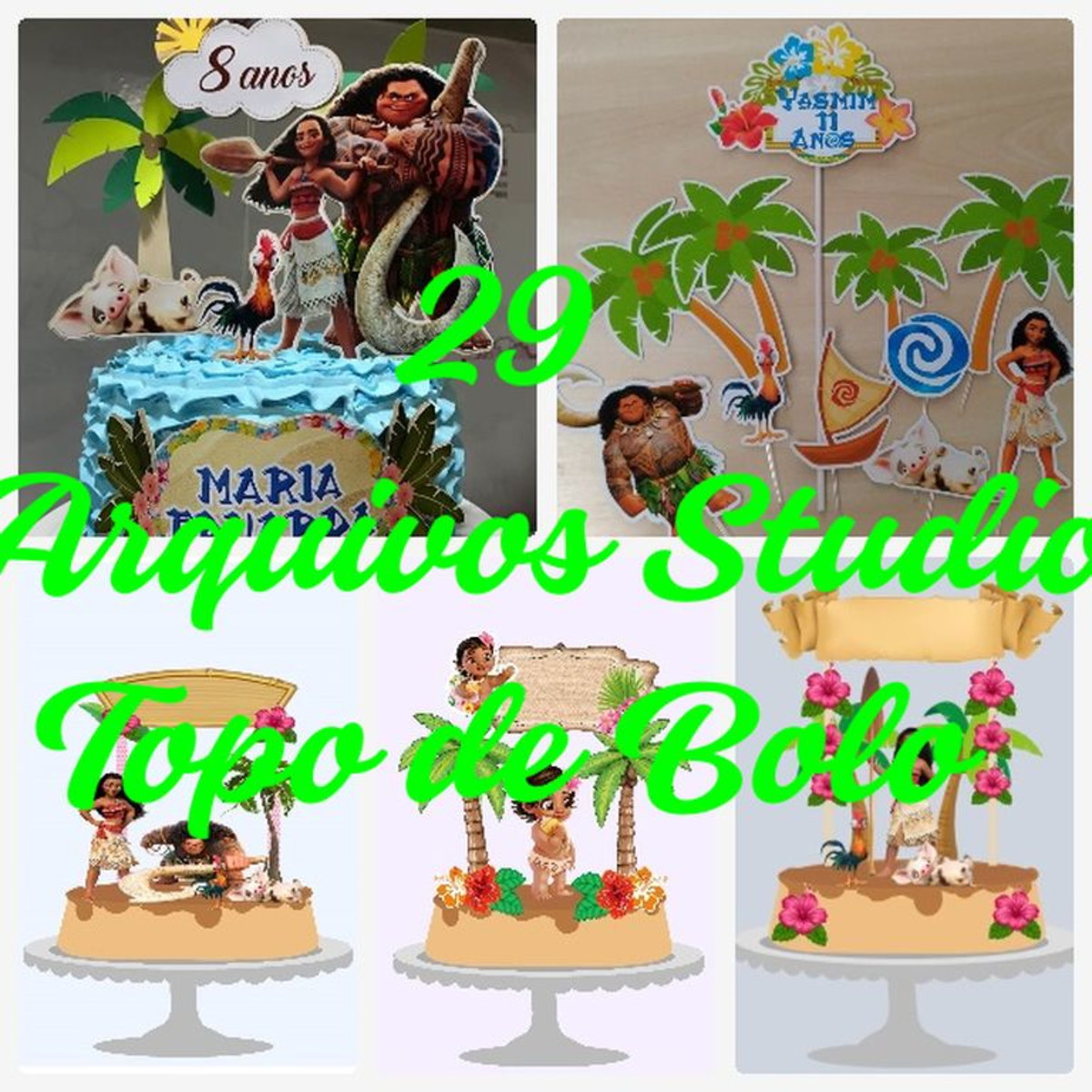 Arquivos de Corte Topo de Bolo - Moana - Imagem 2