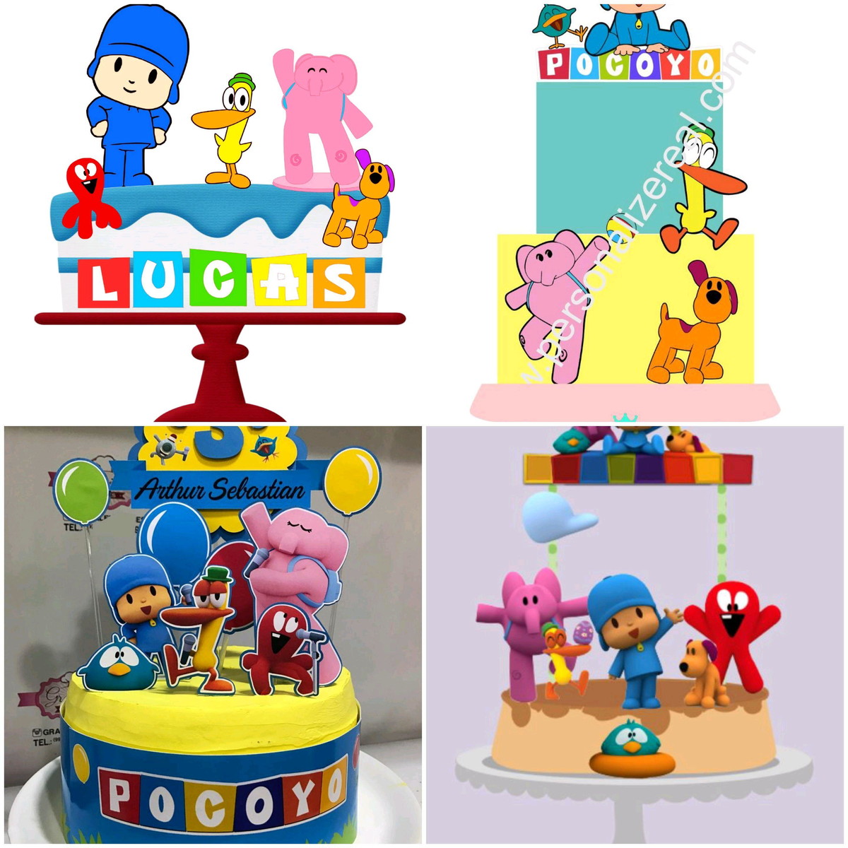 Arquivos de Corte Topo de Bolo Pocoyo - Imagem 2
