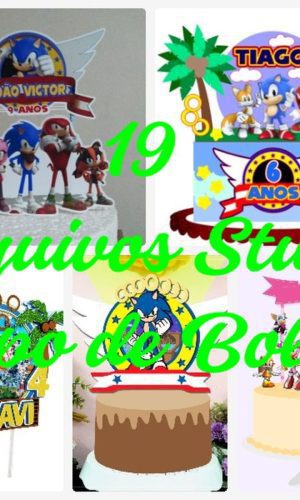 Arquivos de Corte Topo de Bolo - Sonic