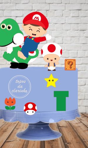 ARQUIVOS DE CORTE TOPO DE BOLO SUPER MARIO BABY CAMADA