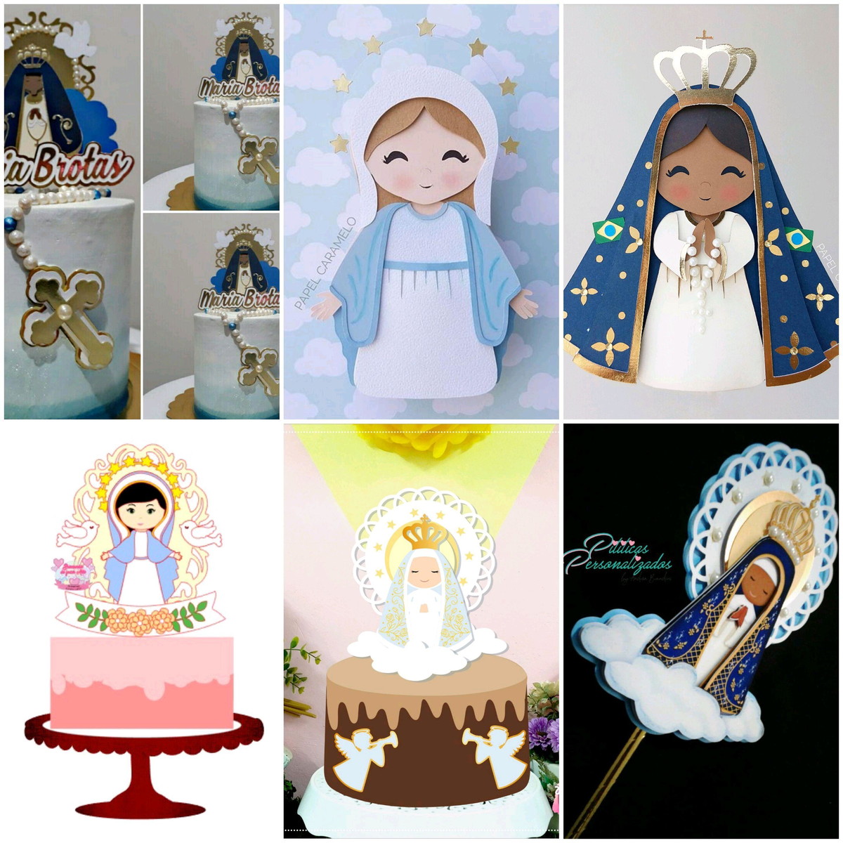 Arquivos de Corte Topos de Bolo Nossa Senhora