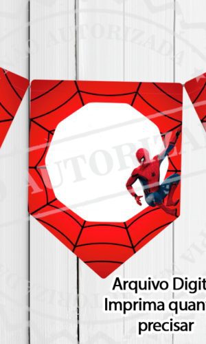 BANDEIROLA HOMEM ARANHA - ARQUIVO DIGITAL