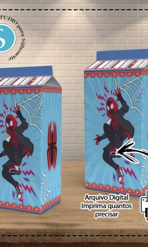 CAIXA MILK HOMEM ARANHA ARANHAVERSO - ARQUIVO DIGITAL