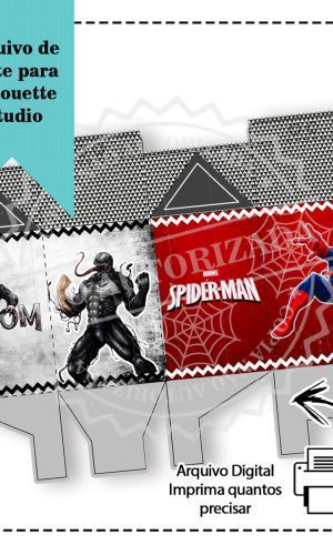 CAIXA MILK VENOM E HOMEM ARANHA - ARQUIVO DIGITAL