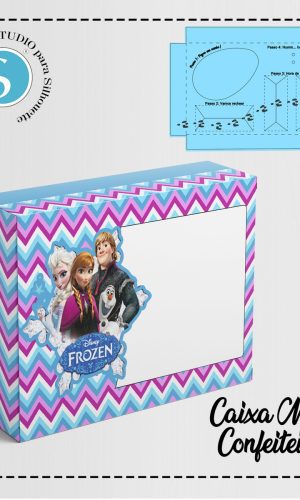 CAIXA MINI CONFEITEIRO FROZEN - ARQUIVO DIGITAL