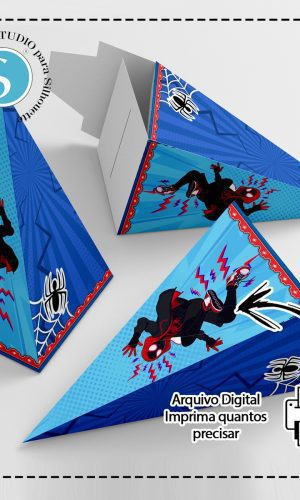CAIXA PIRAMIDE HOMEM ARANHA ARANHAVERSO - ARQUIVO DIGITAL