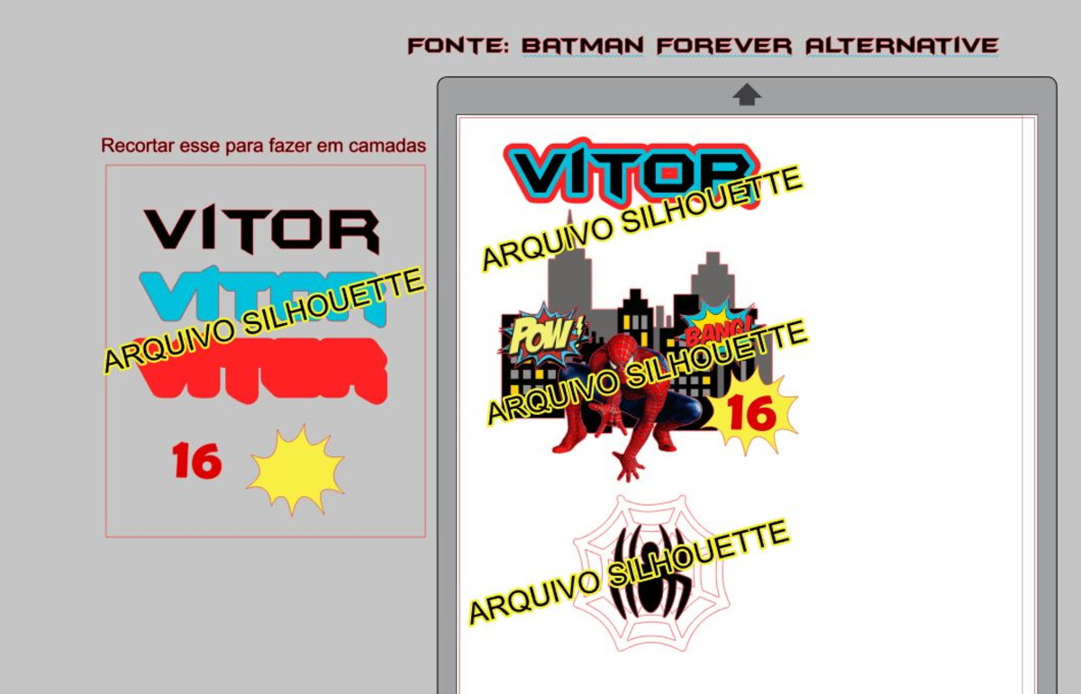 COMBO + Arquivo de Corte - Topo de Bolo Homem Aranha 4 - Imagem 3