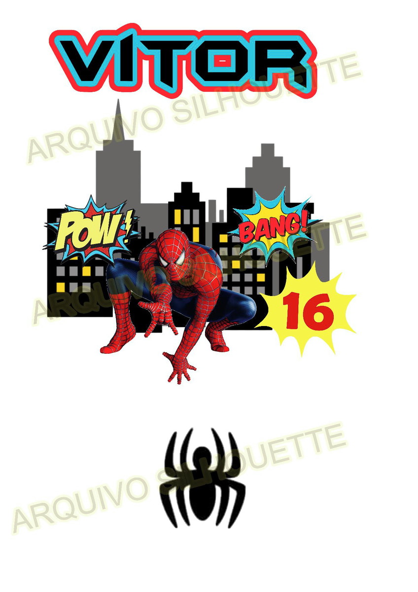 COMBO + Arquivo de Corte - Topo de Bolo Homem Aranha 4 - Imagem 2