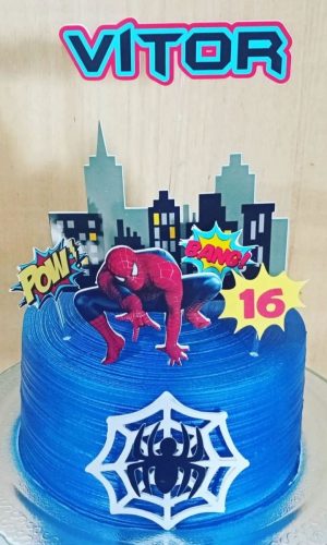 COMBO + Arquivo de Corte - Topo de Bolo Homem Aranha 4