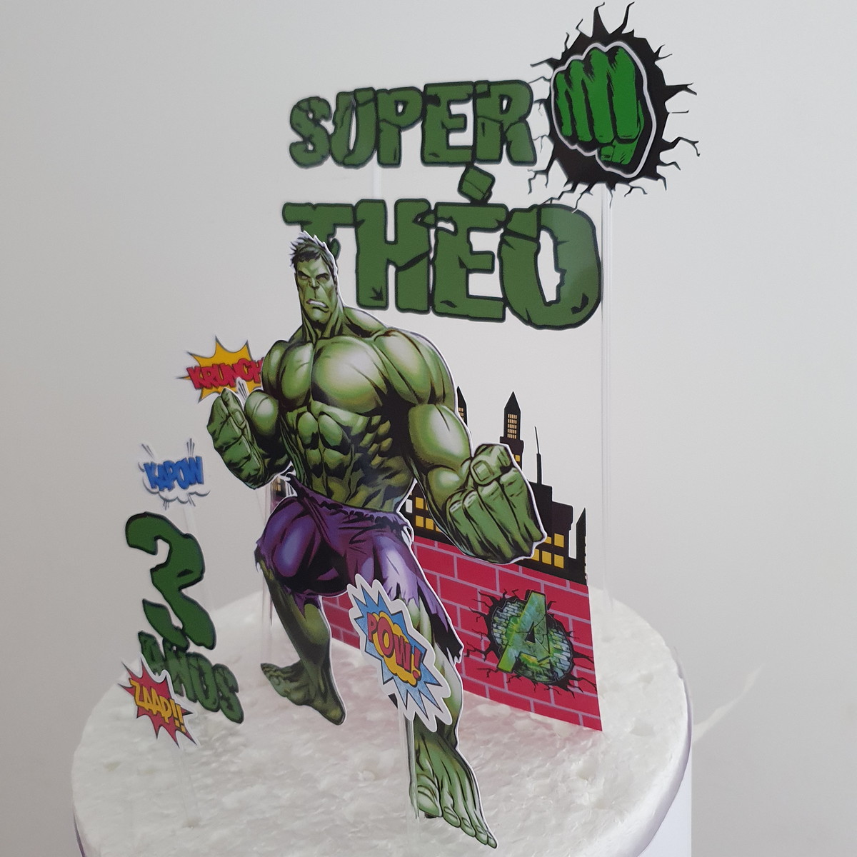 COMBO + Arquivo de Corte - Topo de Bolo Hulk 1 - Imagem 4