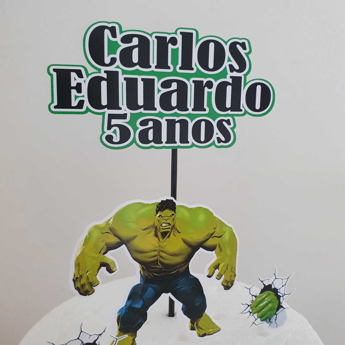 COMBO + Arquivo de Corte - Topo de Bolo Hulk - Imagem 3