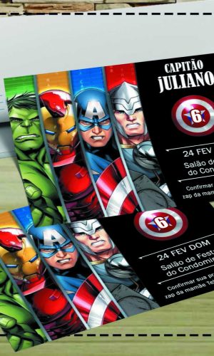 CONVITE SUPER HEROIS - ARQUIVO DIGITAL