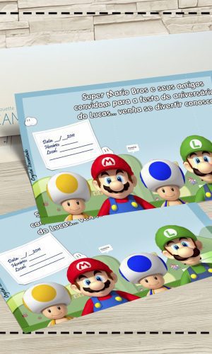 CONVITE SUPER MARIO BROS - ARQUIVO DIGITAL