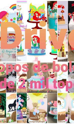 Drive Digital Topos de Bolo Mais de 4 Mil Arquivos