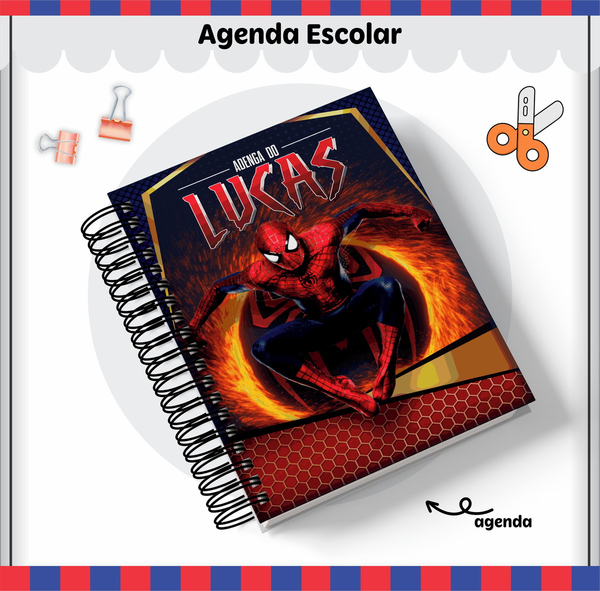 Etiquetas. Cadernos, Homem Aranha em Png e pdf - Imagem 3