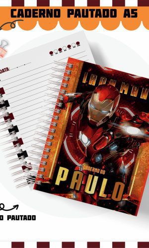 Etiquetas. Cadernos, Homem de Ferro em Png e pdf