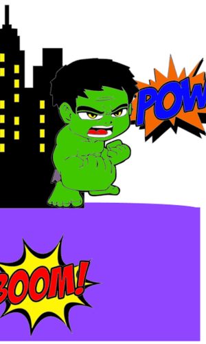 Kit / 5: Arquivo De Corte Topo De Bolo Hulk 001