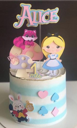 kit arquivo corte Topo bolo Alice cute