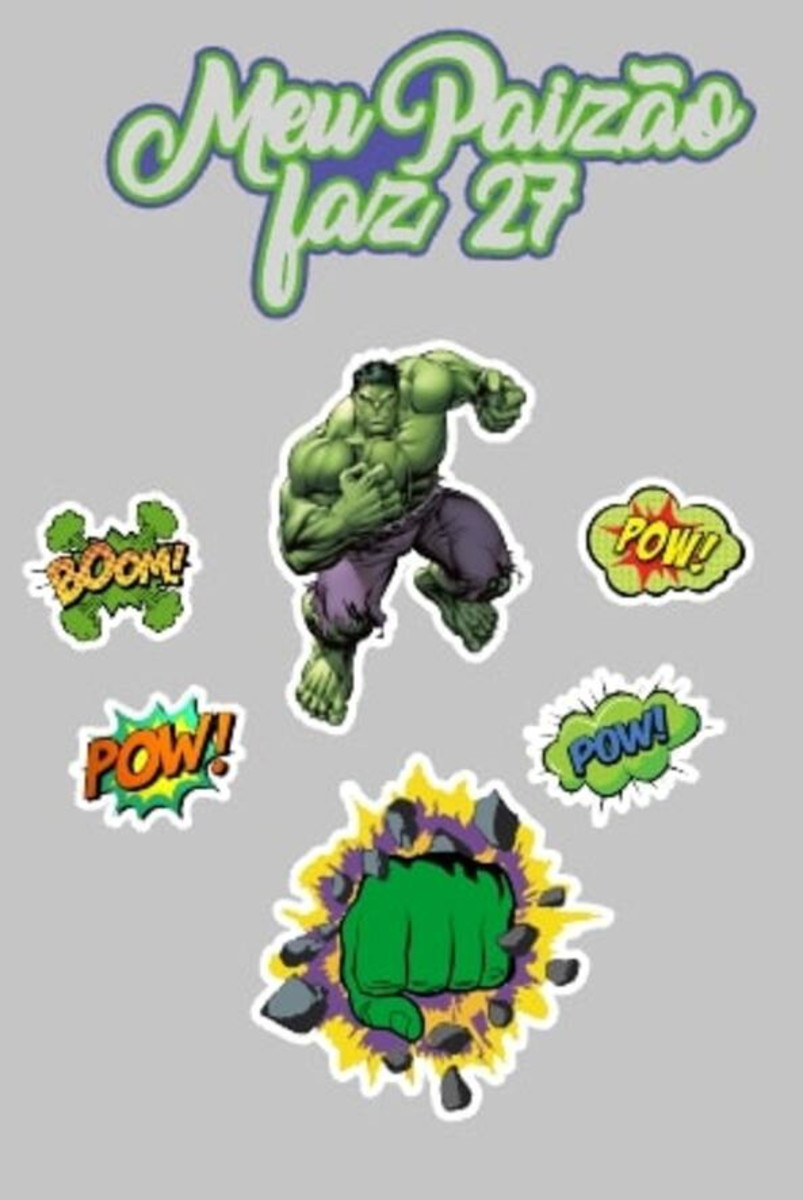 Kit Arquivos de Corte Homem Aranha, Hulk e Super Pai - Imagem 2