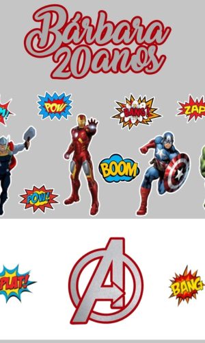 Kit Arquivos de Corte Vingadores e Vídeo Game