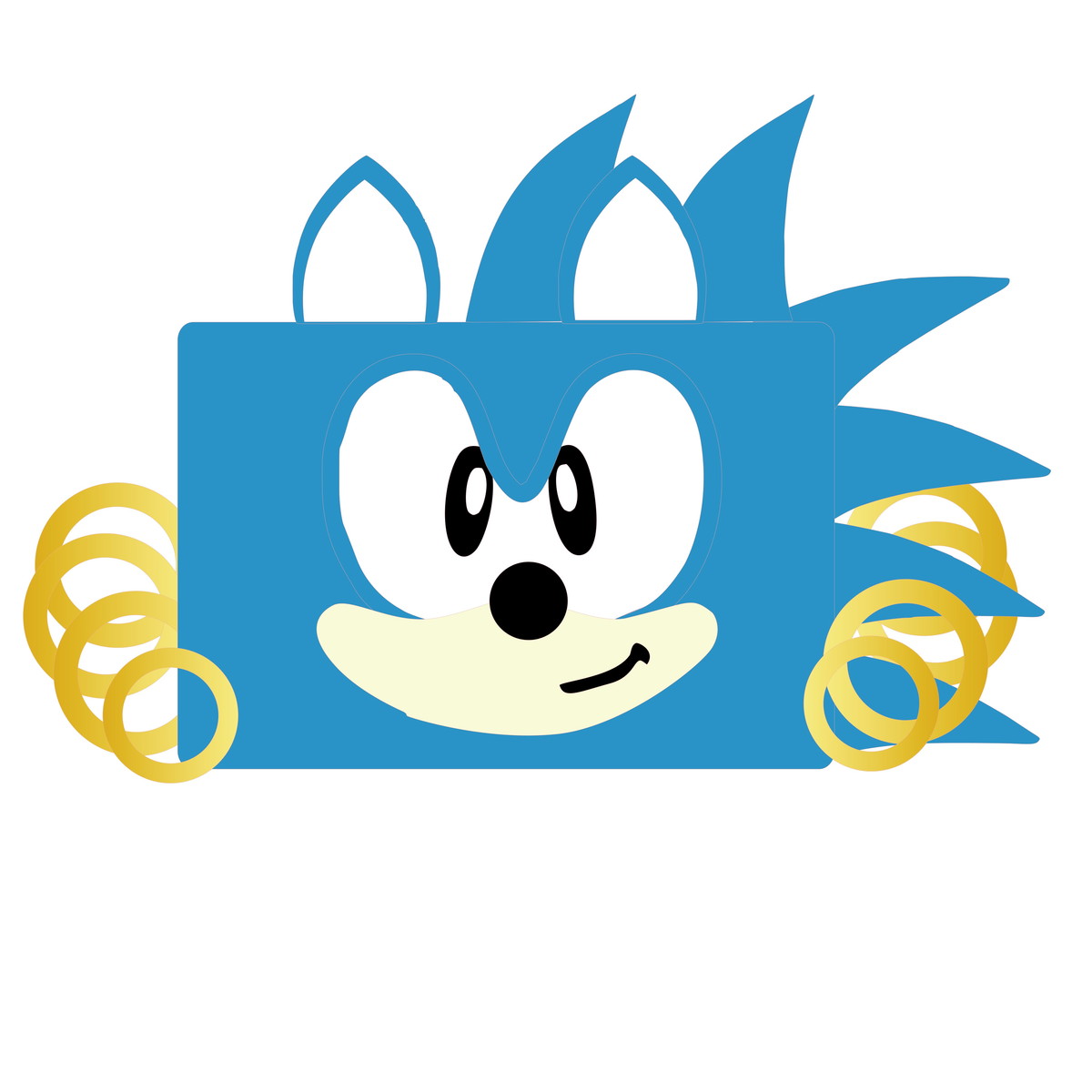 Kit C/ 5 Arquivo De Corte: Topo De Bolo Sonic 004