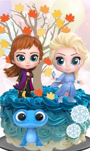 Kit com 5 arquivos de corte 23-FROZEN TOPO DE BOLO PRINT CUT