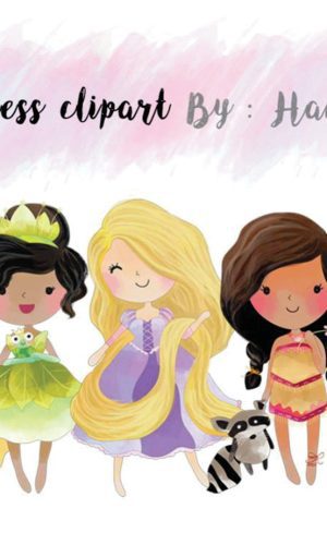 Kit digital aquarelado Princesas