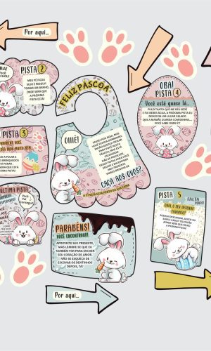 Kit Digital Caça aos Ovos de Páscoa para Imprimir em pdf