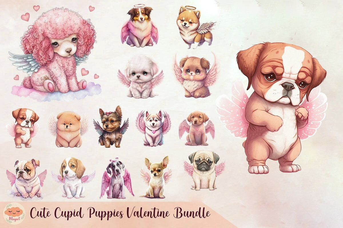 Kit Digital - Cachorros + Pack Cachorros Cupidos - Imagem 4