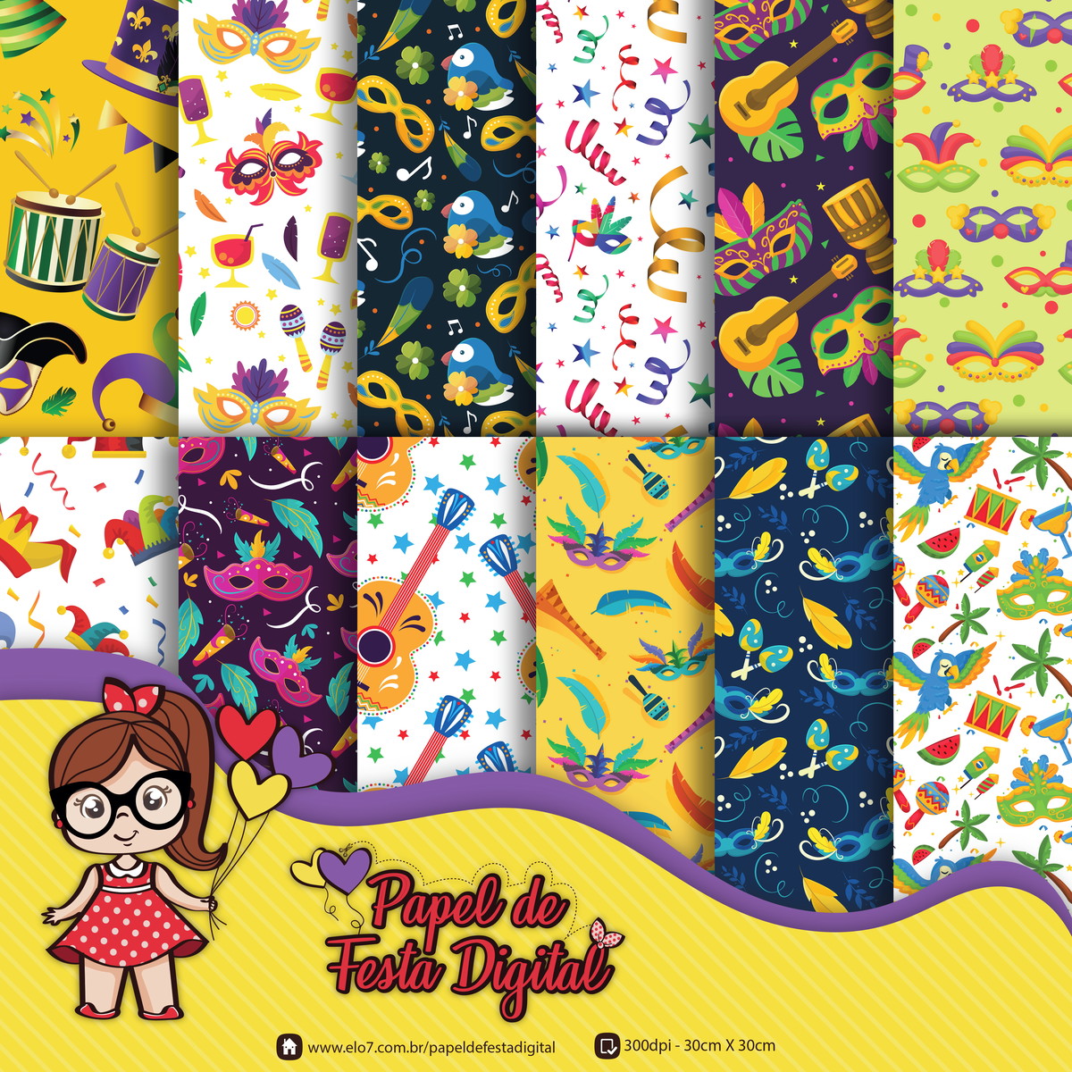 Kit Digital Carnaval Meninos - Imagem 4