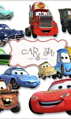 Kit digital Carros da Disney 01