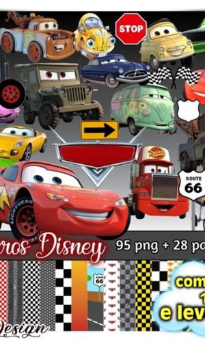 Kit Digital Carros Disney