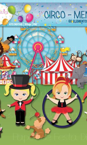Kit Digital Circo Meninas