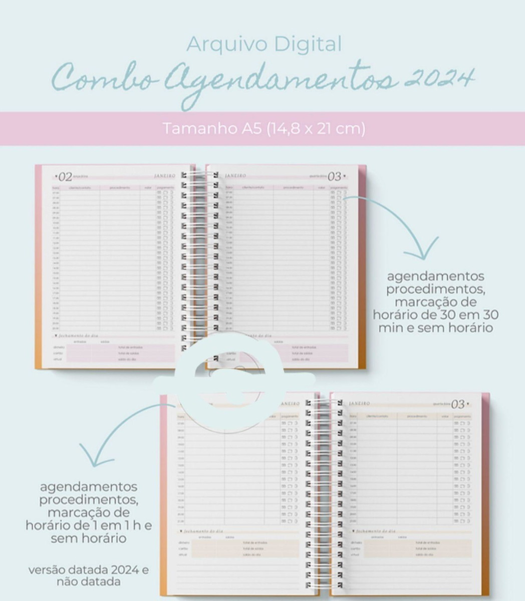 Kit Digital Combo Agendamentos 2024 - Imagem 3